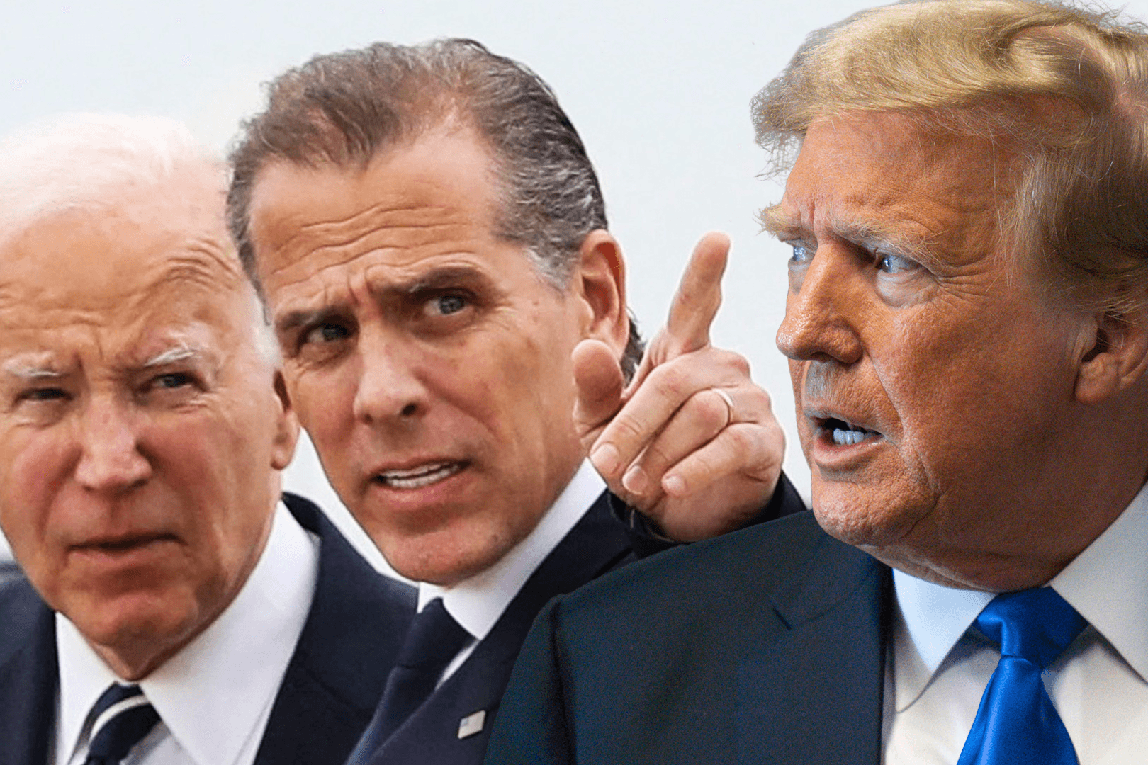 Joe (links) und Hunter Biden, Donald Trump (rechts): Wie gehen sie mit dem Schuldspruch des Präsidentensohnes um?