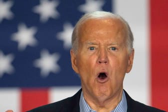 Kampfgeist gegen die Kritiker: Joe Biden bei einem Wahlkampfauftritt in Wisconsin.