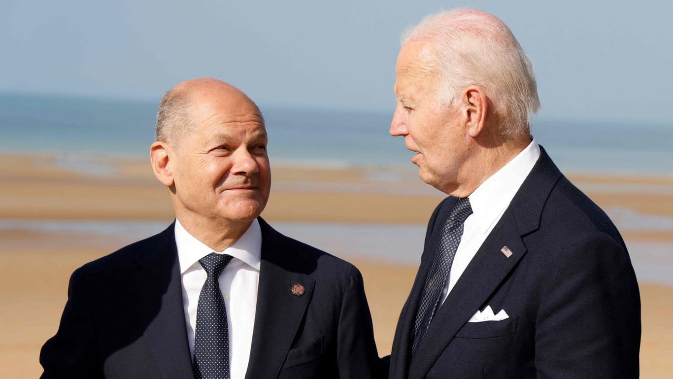Bundeskanzler Olaf Scholz und Joe Biden: Beim Nato-Gipfel in Washington wird auch wieder die Debatte um den Gesundheitszustand des US-Präsidenten im Mittelpunkt stehen.