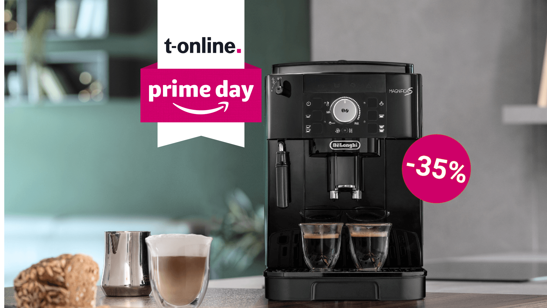 Nutzen Sie den Prime Day, um einen Kaffeevollautomaten von De'Longhi zum Tiefpreis zu kaufen.