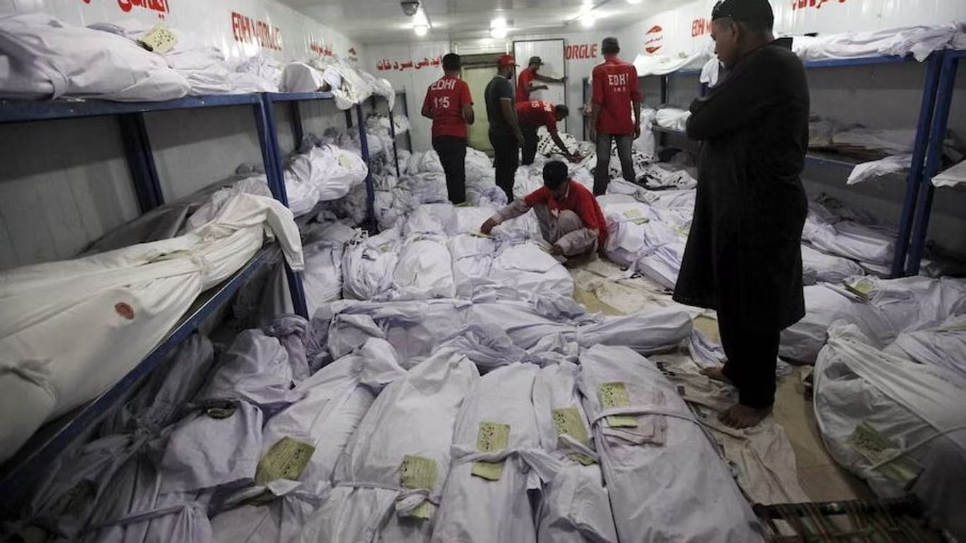 Hitzetote in einer Leichenhalle in Karachi, Pakistan (Archivbild).