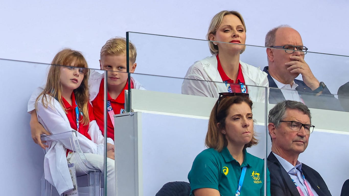 Die monegassische Fürstenfamilie bei den Olympischen Spielen.