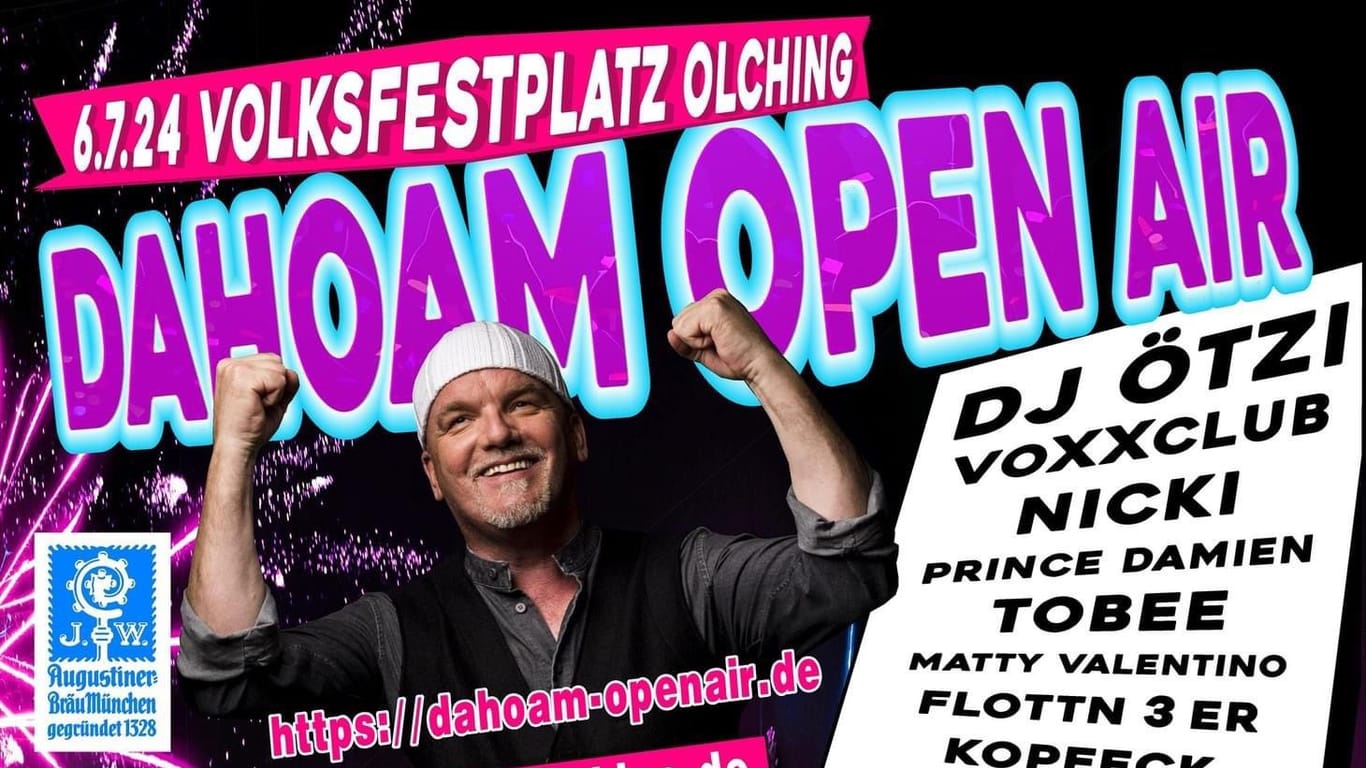 Ein überlebensgroßer DJ Ötzi warb für das Schlagerfestival: Ein Blick auf das Plakat hätte dem Security-Mitarbeiter helfen können.