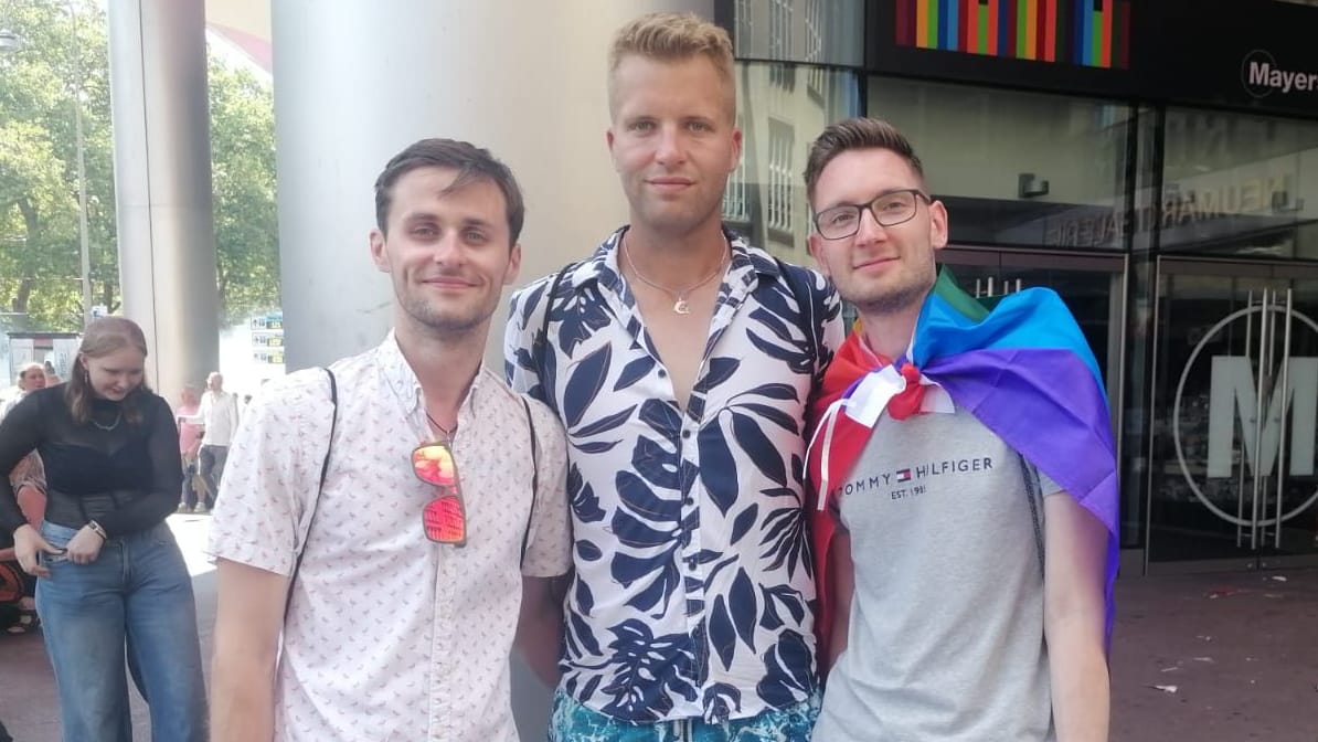 Pascal, Mathew und Ben: Sie sagen, der CSD sei "super wichtig".