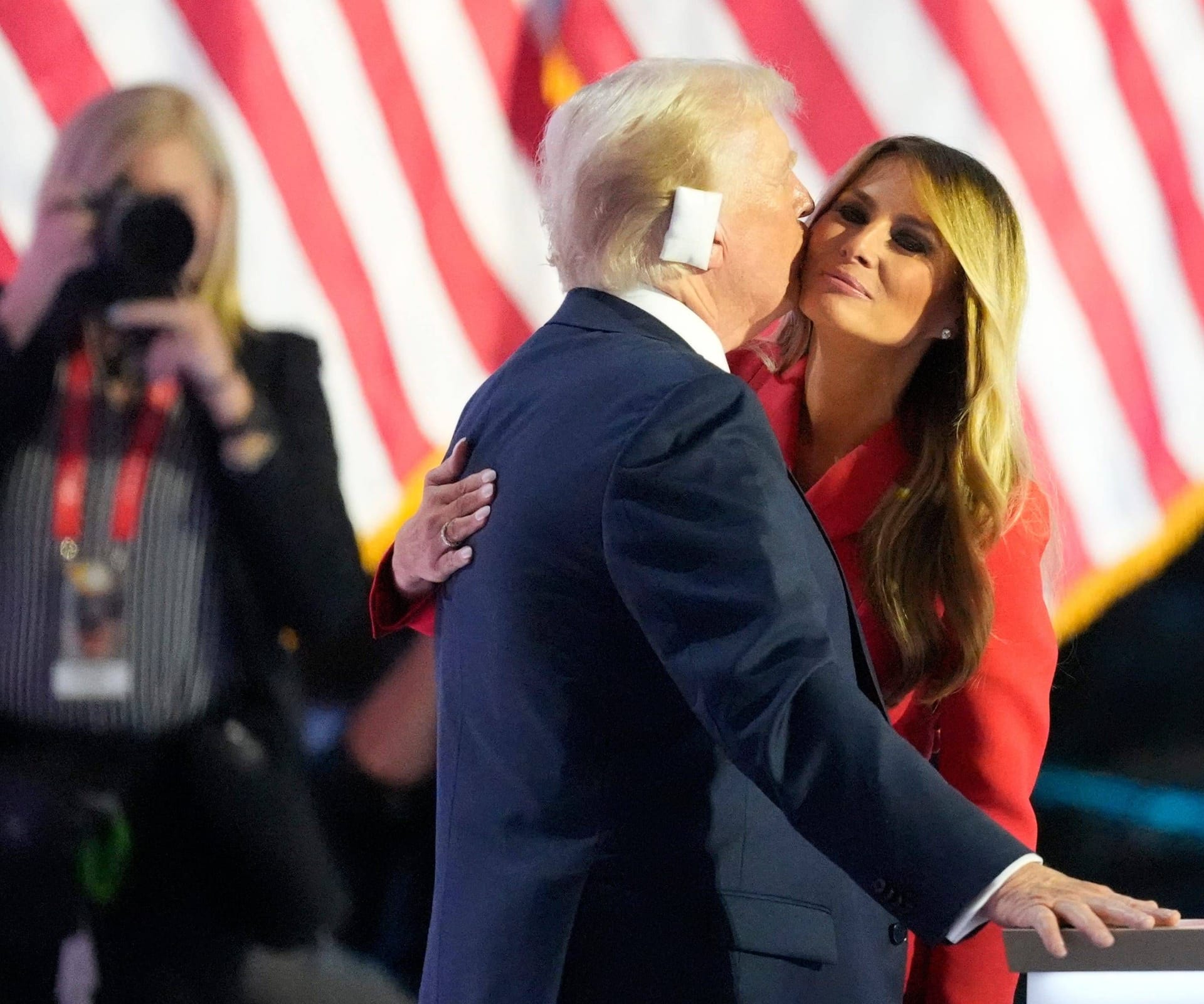 Donald und Melania Trump traten gemeinsam in Milwaukee auf.