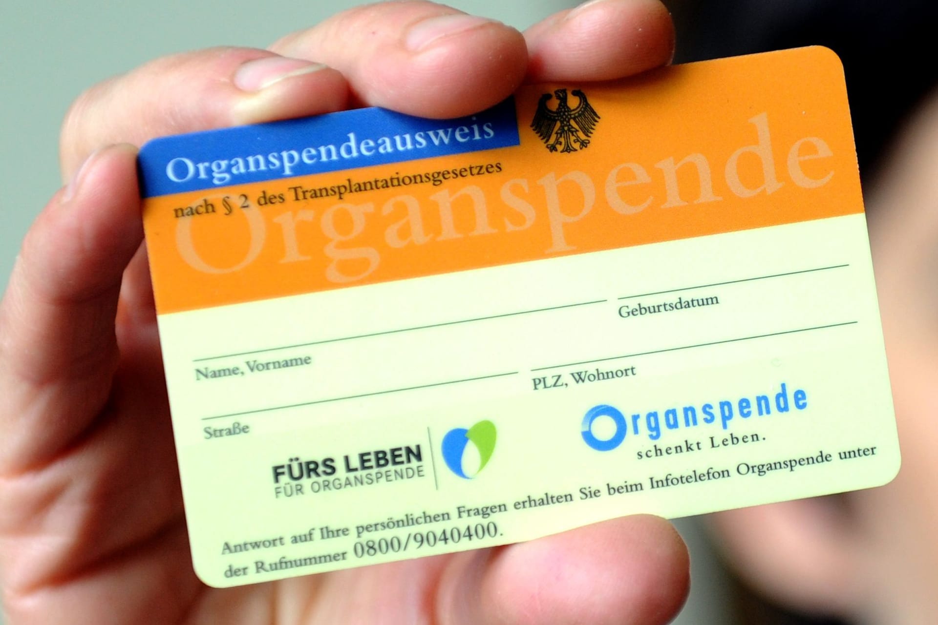 Organspende-Ausweis