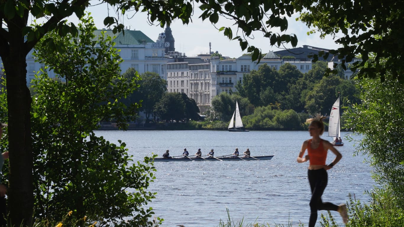 Joggen an der Alster - Wetter in Hamburg