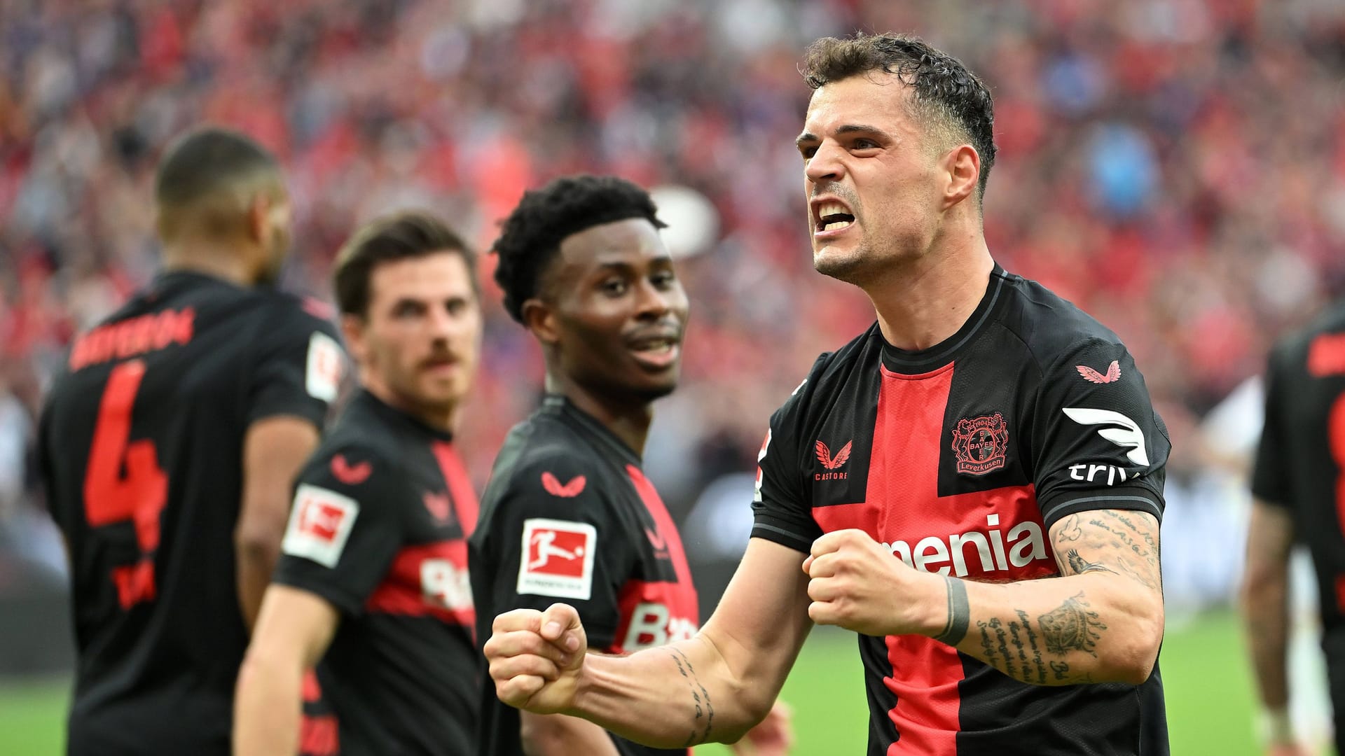 Granit Xhaka: Die "Werkself" feierte die Meisterschaft in der abgelaufenen Saison.