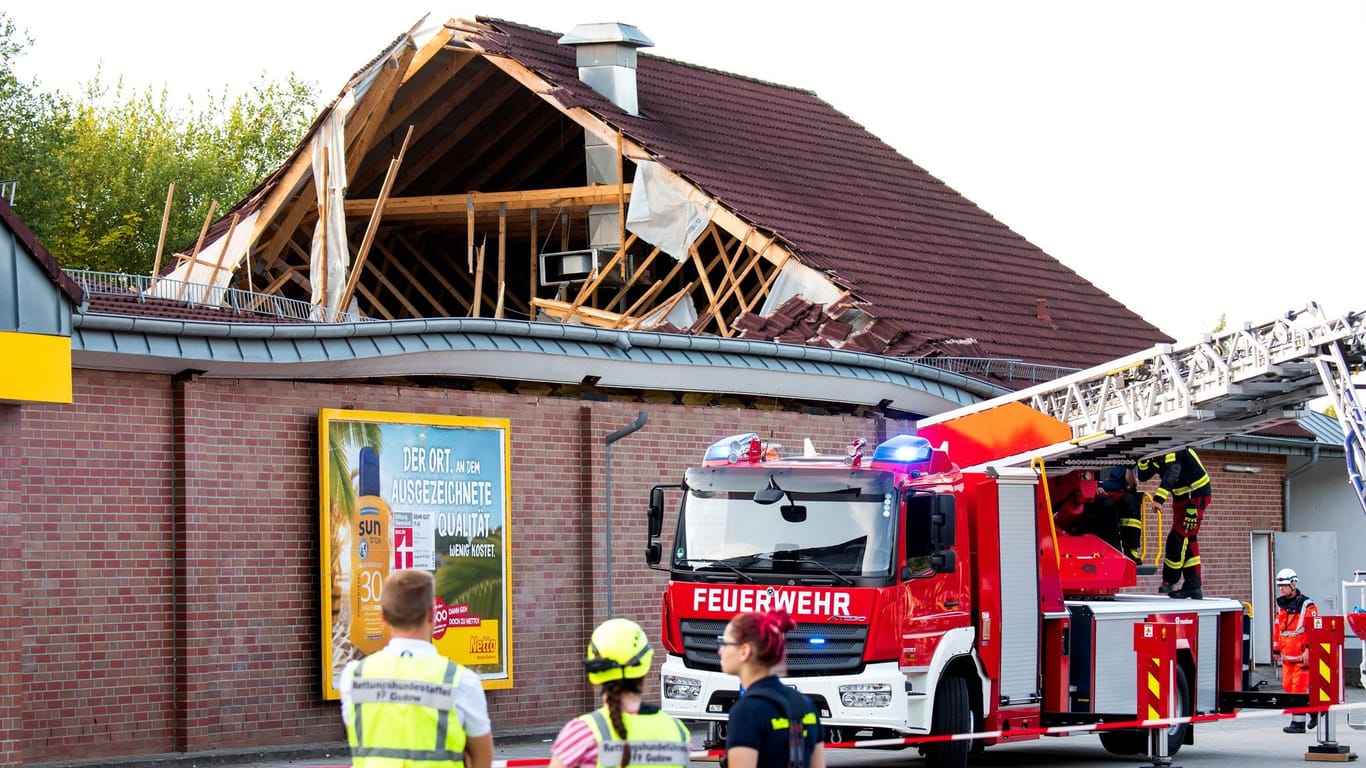 Supermarktdach in Ratzeburg eingestürzt