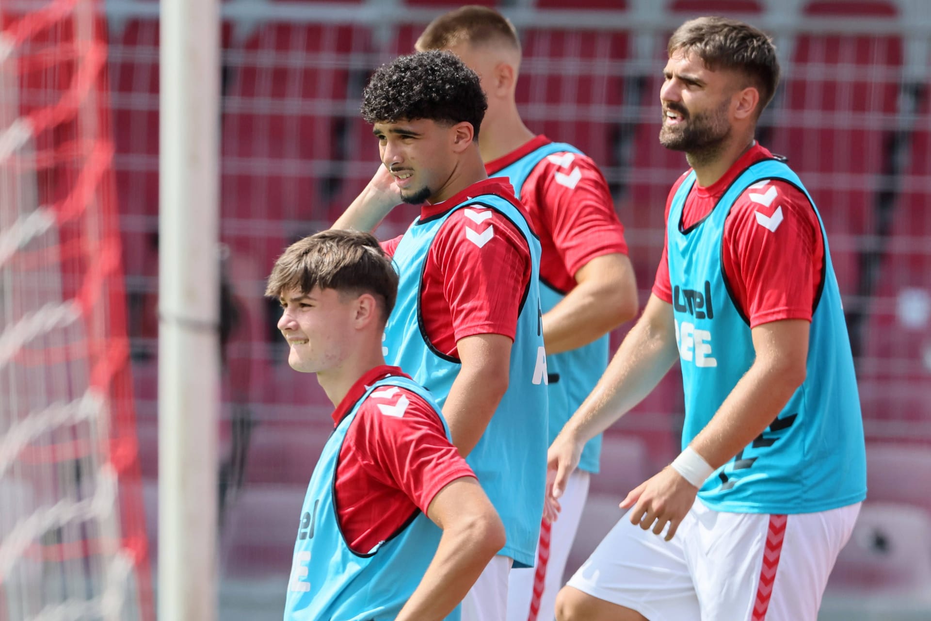 Testspiel im Südstadion, von links: Jaka Cuber Potocnik, Fayssal Harchaoui und Nikola Soldo.