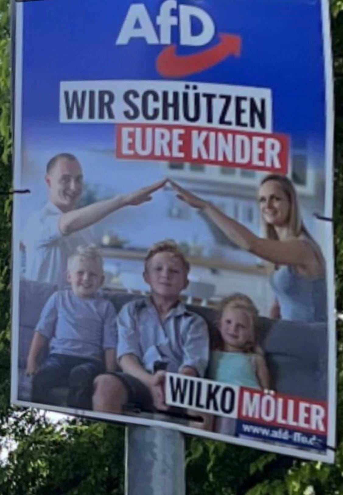 AfD-Plakat für Landtagswahlkampf Brandenburg 2024