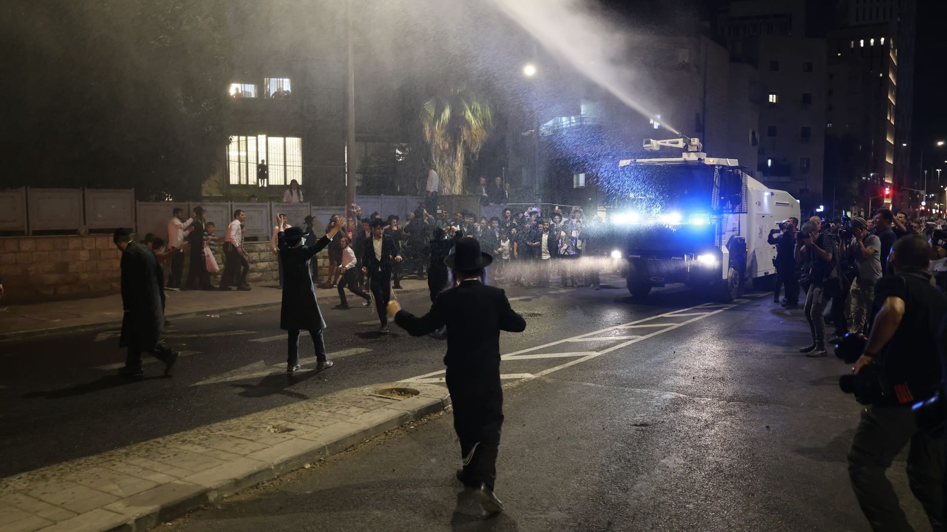 Protest gegen Einberufungsbefehl in Jerusalem