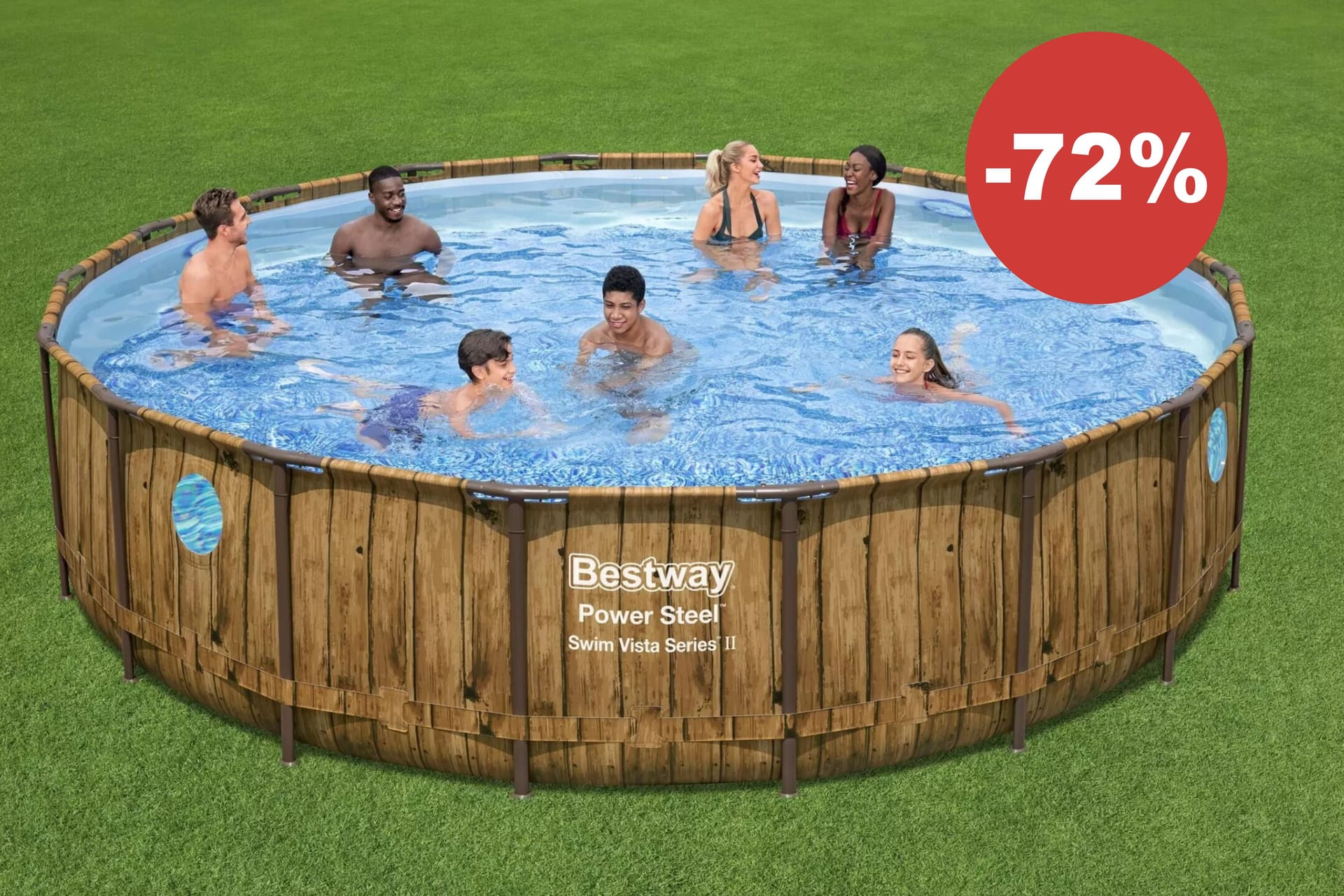 Bei Gartenmöbel.de bekommen Sie heute einen großen Stahlrahmen-Pool so günstig wie nie zuvor.