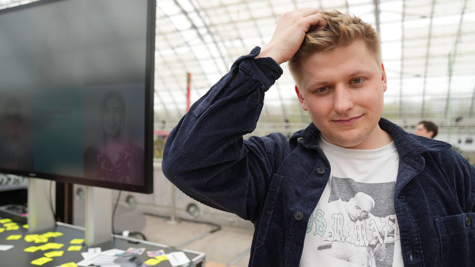 Sebastian Hotz auf der Leipziger Buchmesse: Nach einem Kommentar zum Trump-Attentat wurde er von einer Brandenburger Politikerin angezeigt.