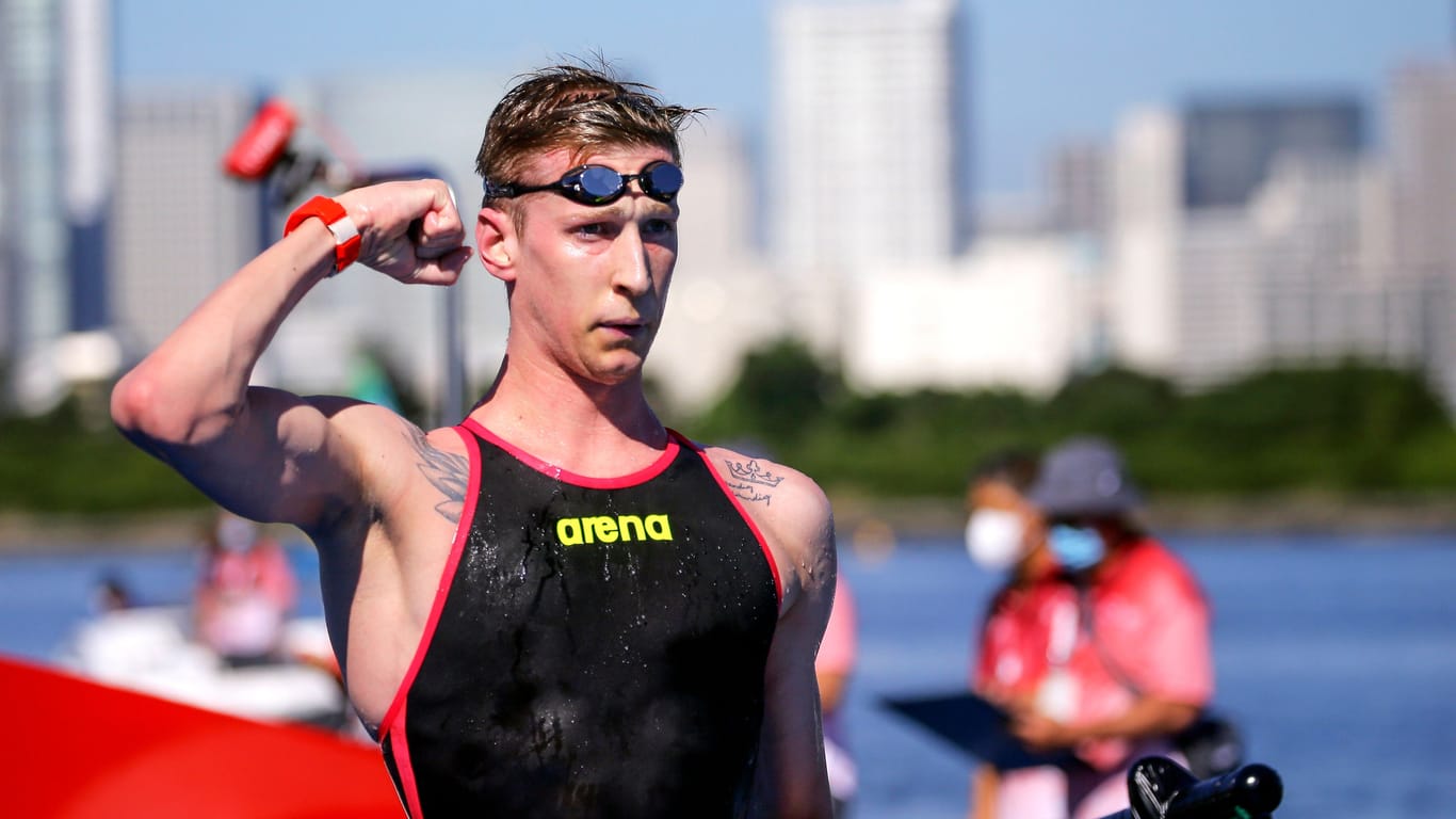 Florian Wellbrock: Er hat in Tokio die olympische Goldmedaille im Freiwasser gewonnen.