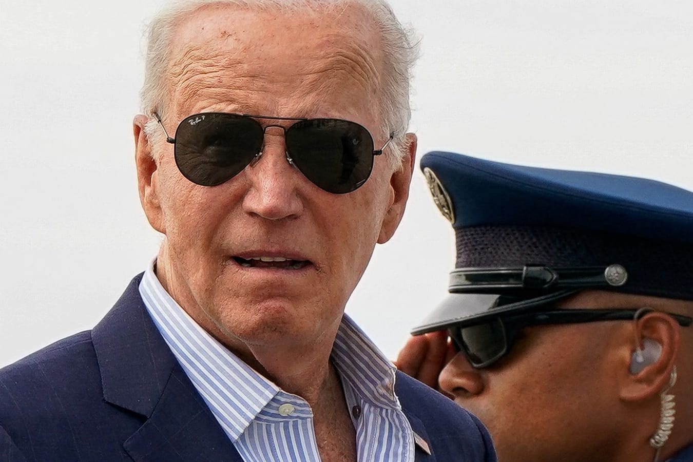 US-Präsident Joe Biden auf dem Weg zu einer Wahlkampfveranstaltung.