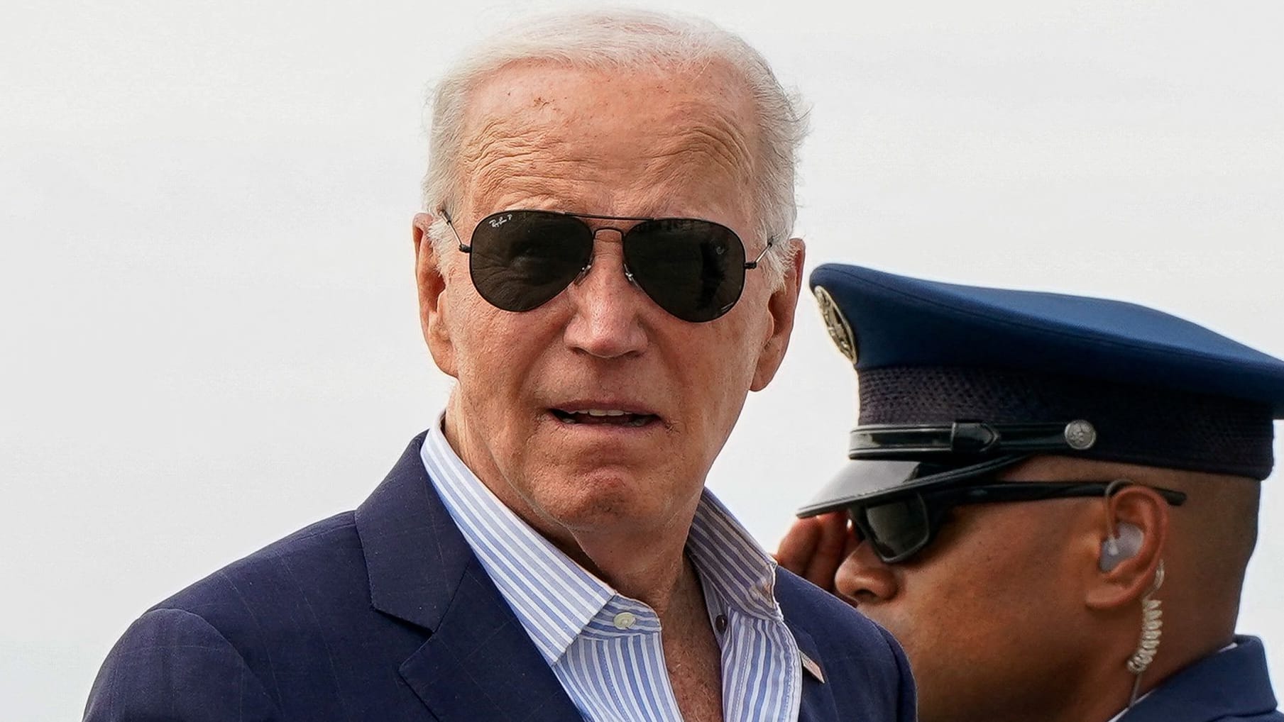 US-Präsident Joe Biden auf dem Weg zu einer Wahlkampfveranstaltung.