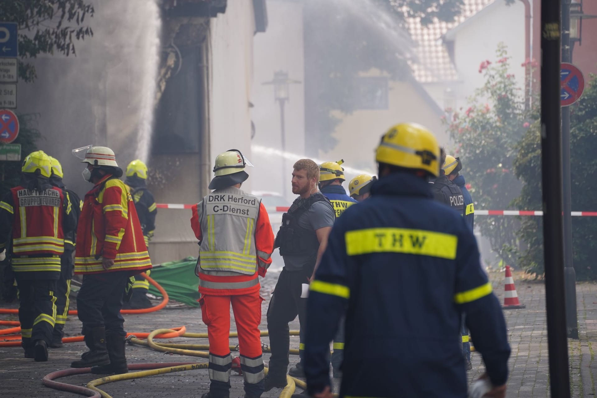 Brand in Bar in Herford