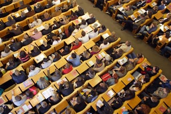 Studenten während einer Vorlesung an der Humboldt-Universität (Symbolfoto): Ein Professor soll freigestellt worden sein.