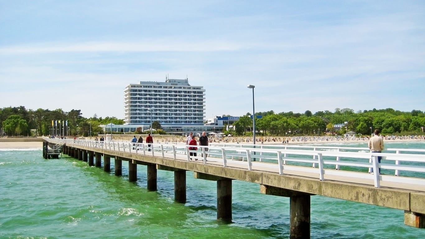 Pier in Timmendorfer Strand, baltic sea, germany