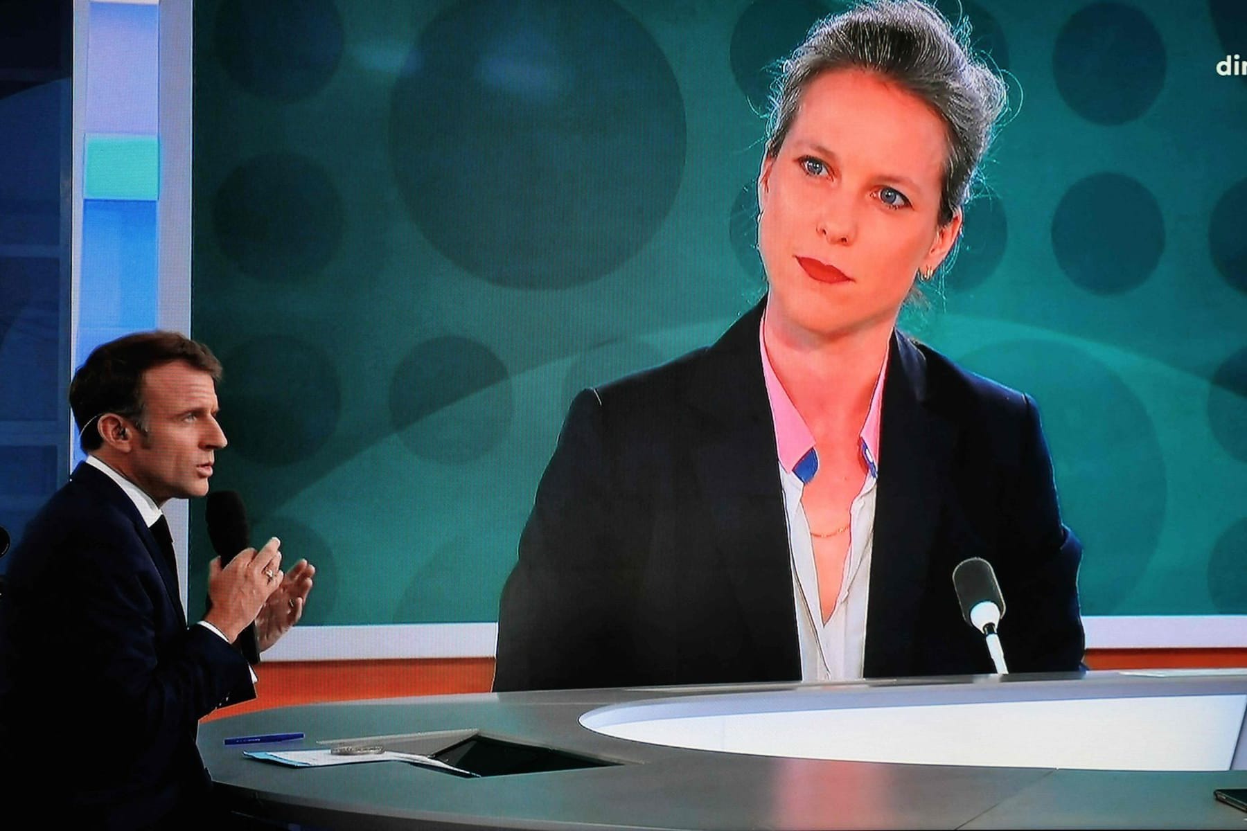 Frankreichs Präsident Macron und Lucie Castets