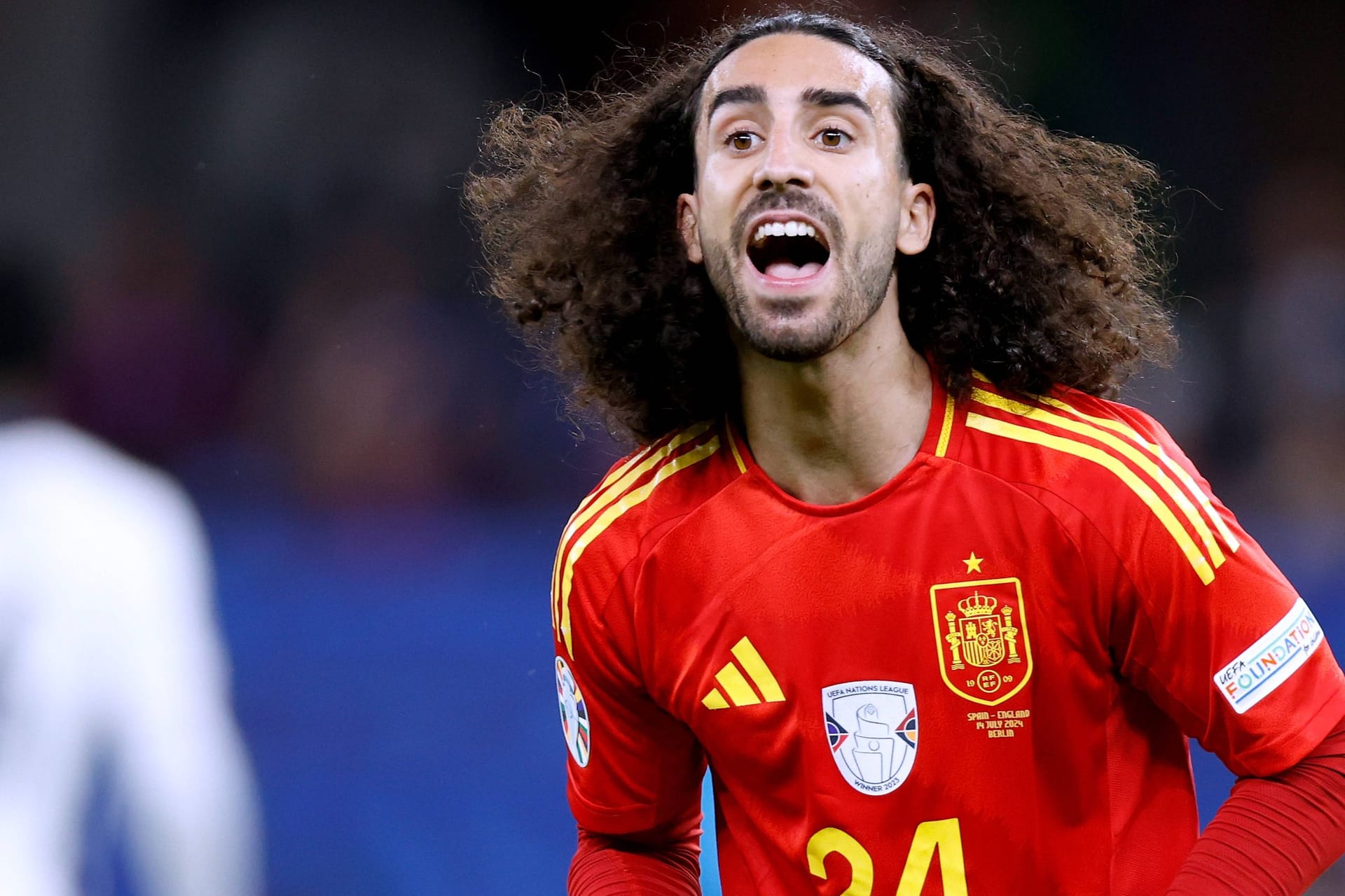 Marc Cucurella: Der spanische Außenverteidiger feierte den EM-Titel ausgelassen.