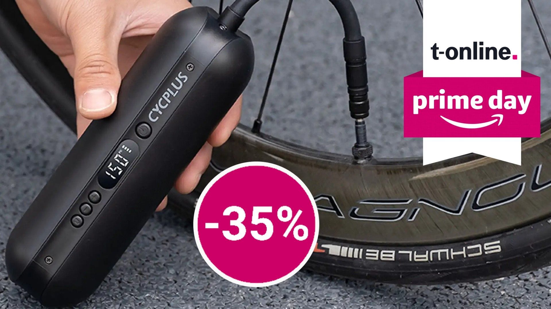 Praktisch für unterwegs: Der Akku-Kompressor von Cycplus mit integrierter Powerbank ist am Amazon Prime Day radikal reduziert.