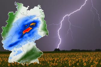 Unwetter zieht über Deutschland hinweg