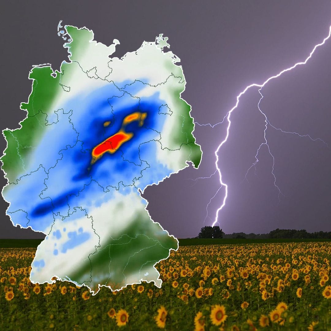Unwetter zieht über Deutschland hinweg