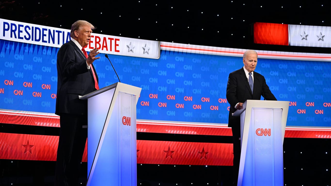 Donald Trump und Joe Biden beim TV-Duell: Bidens Auftritt sorgte für Irritationen.
