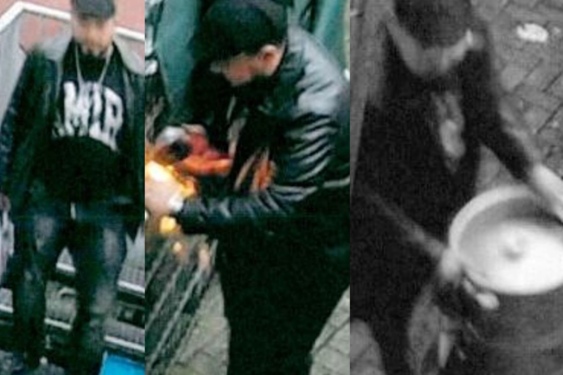 Videoaufnahmen zeigen den unbekannten Täter beim Einbruch und Diebstahl.