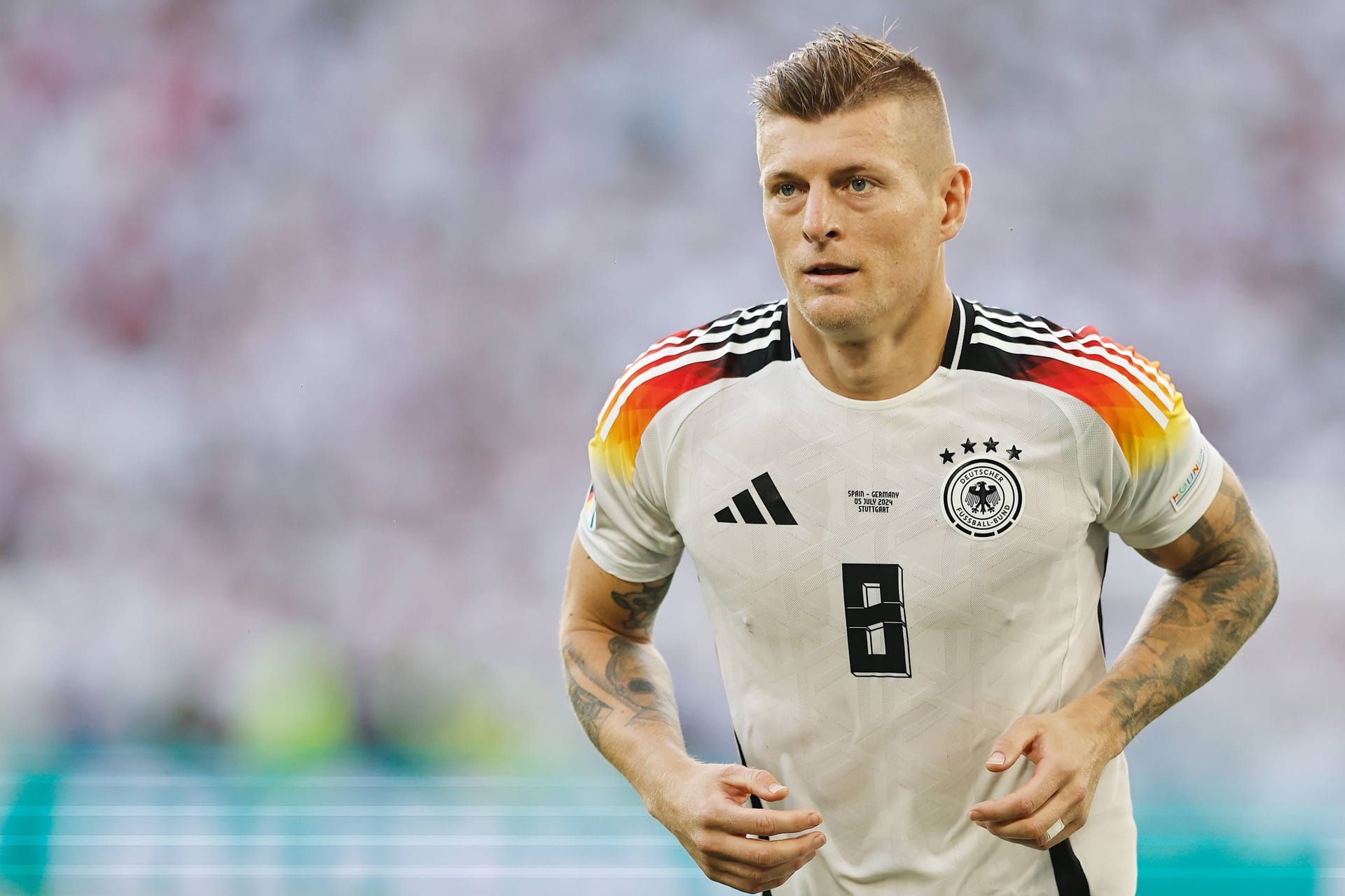 Toni Kroos: Der Fußballer beendete seine Karriere mit dem Viertelfinale gegen Spanien.