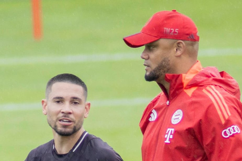 Raphael Guerreiro (l.). und Vincent Kompany: Nach der EM ist der FC Bayern bereits in die Saisonvorbereitung gestartet.