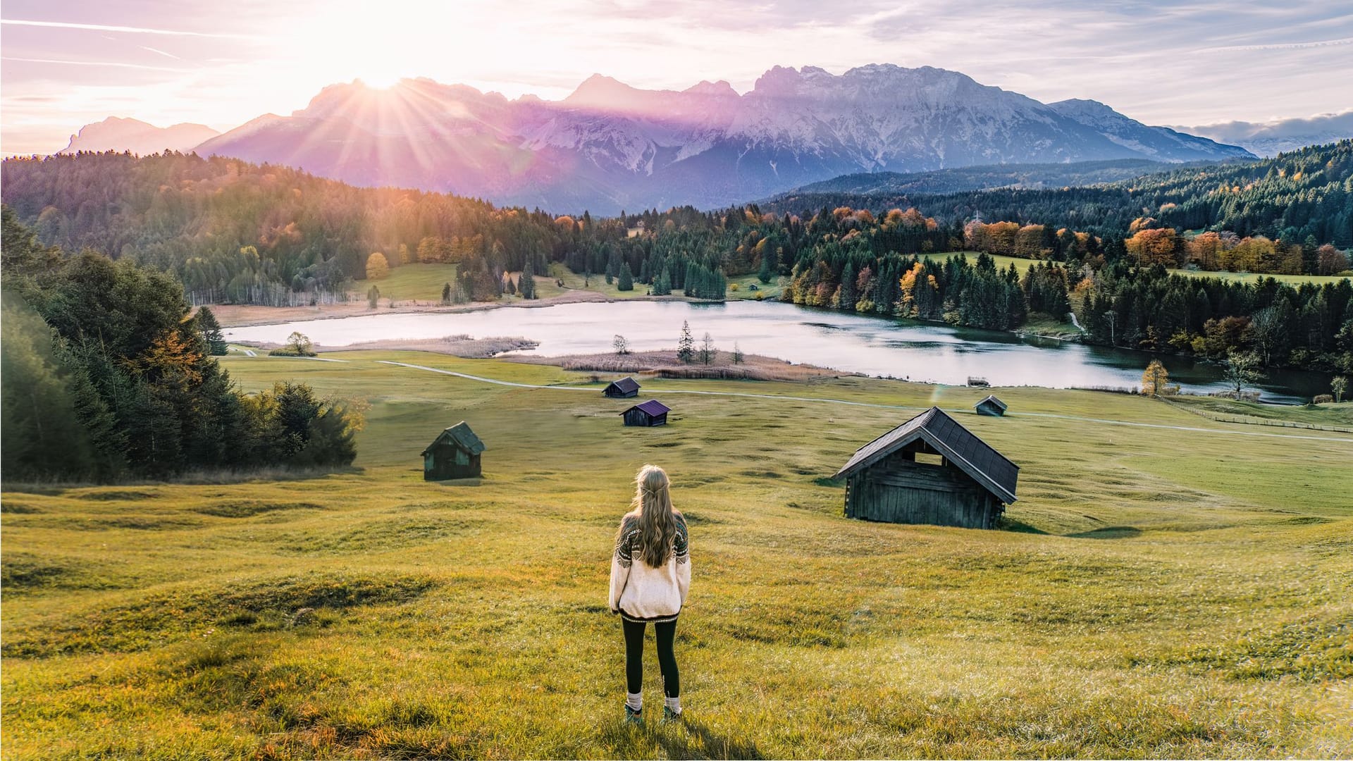 Bayerische Landschaft im Herbst