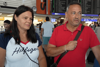 Frankfurt: Die Passagiere am Flughafen haben wenig Verständnis für den Klimaprotest.