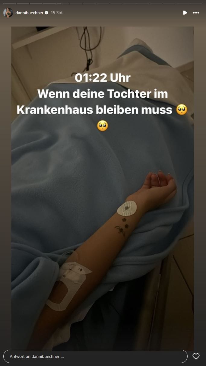 Danni Büchners Tochter Jada befindet sich aktuell im Krankenhaus.