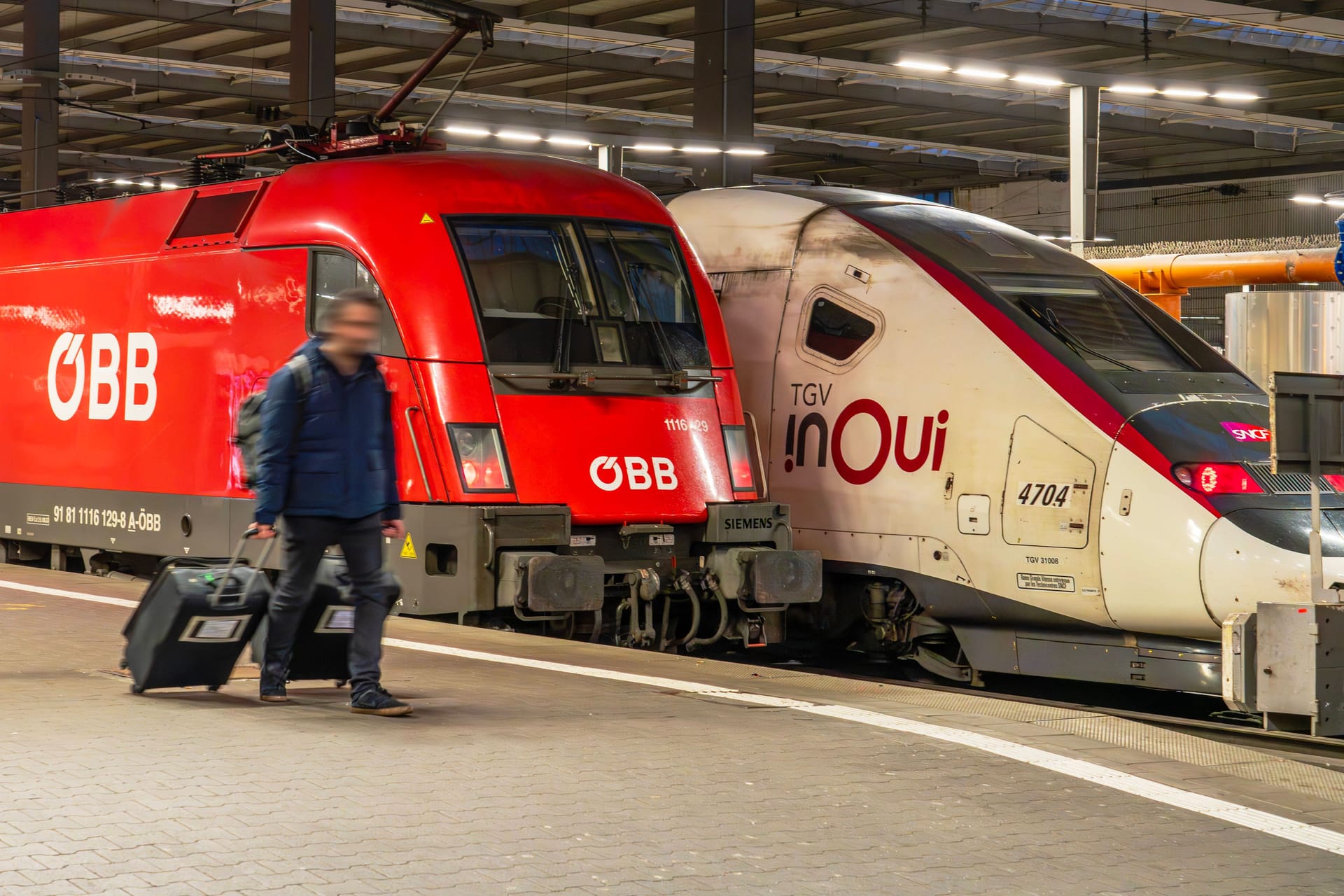 Ein Zug der Österreichischen Bundesbahnen (ÖBB) steht am Münchner Hauptbahnhof: Bislang dauert die Fahrt von Wien in die bayerische Landeshauptstadt mindestens vier Stunden.