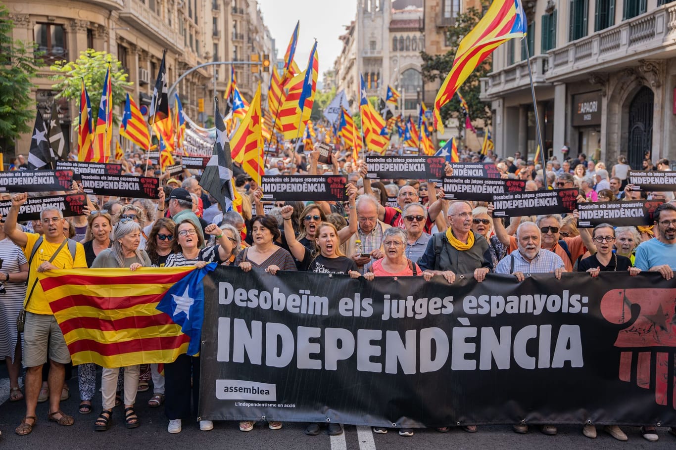 Demonstration der Unabhängigkeitsbefürworter in Barcelona