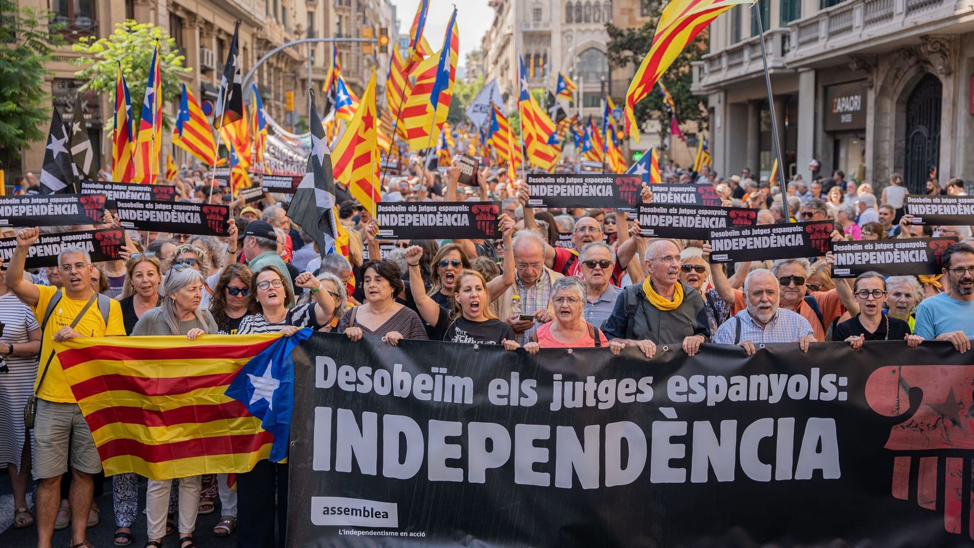 Demonstration der Unabhängigkeitsbefürworter in Barcelona