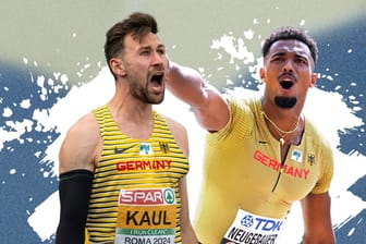 Niklas Kaul (l.) und Leo Neugebauer: Die Zehnkämpfer duellieren sich bei den Olympischen Spielen.