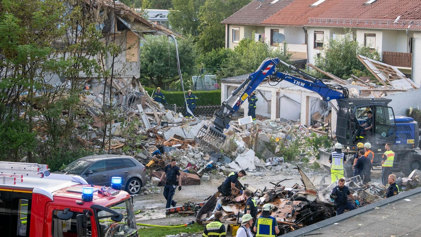 Reihenhaus in Memmingen eingestürzt