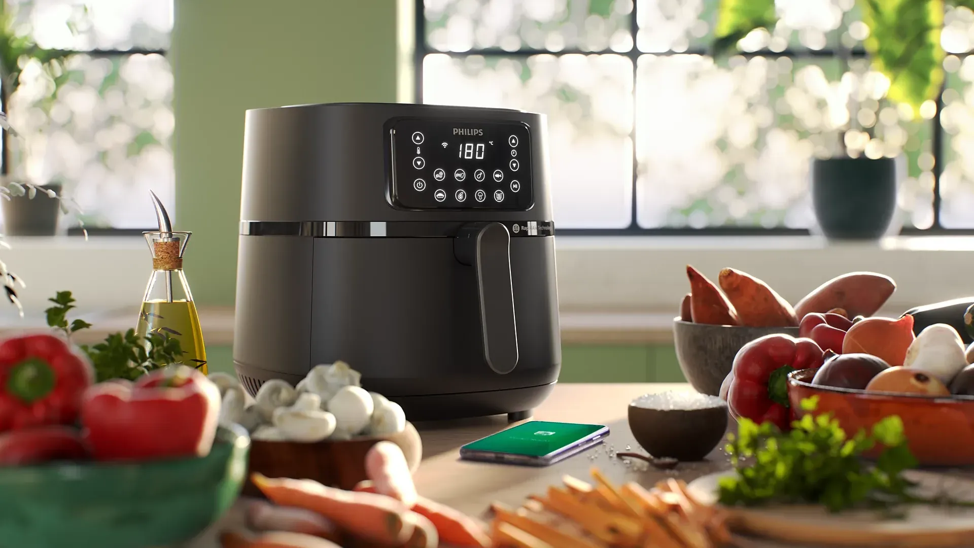 Mit einem Garraum von 7,2 Litern gehört der Philips Airfryer 5000 Serie XXL zu den größten Geräten des Anbieters.