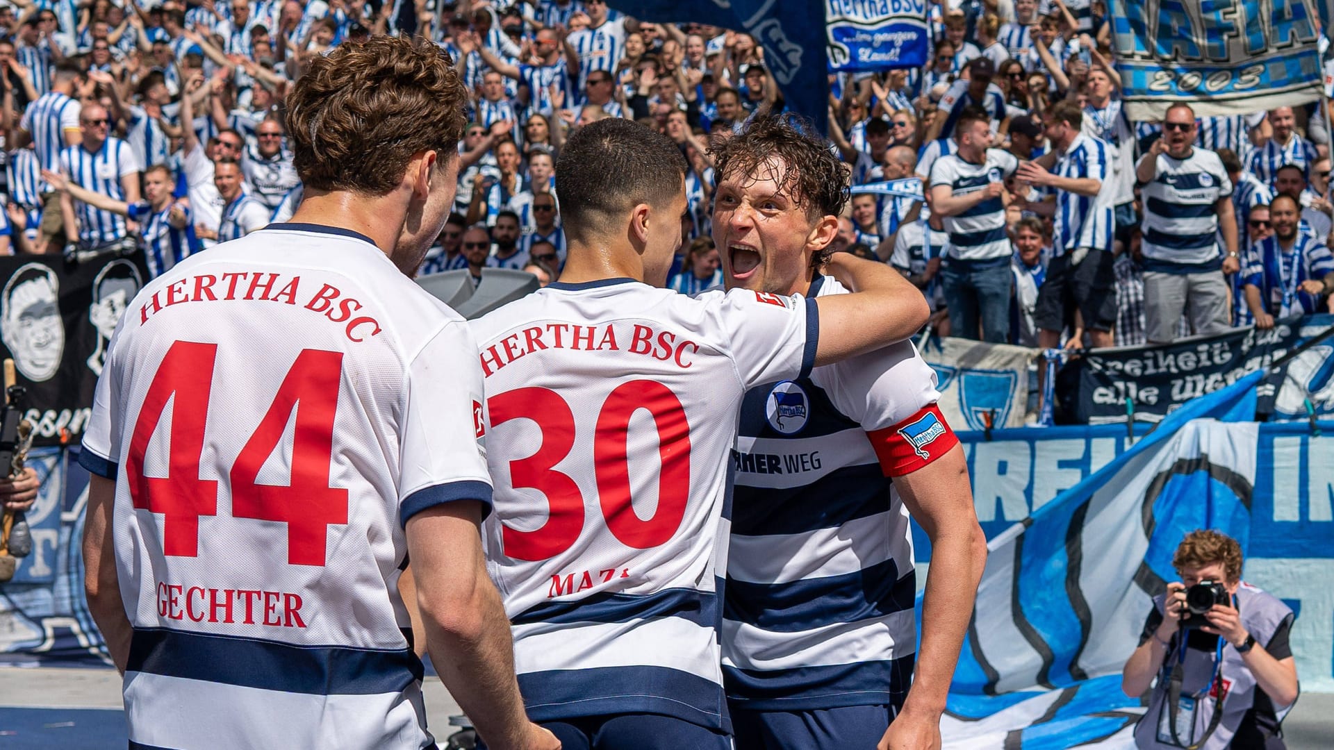 Jubel bei Hertha BSC: Der Fußballer des Jahres kommt dieses Jahr aus dem Verein im Westen der Hauptstadt.