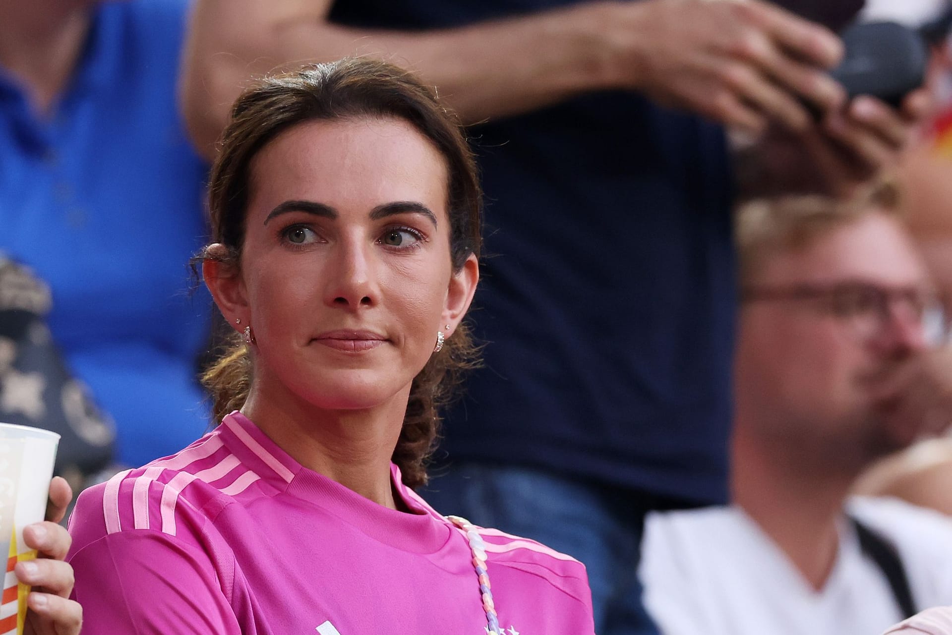 Lisa Müller: Bei der EM 2024 hatte sie ihren Mann noch teilweise von der Tribüne aus unterstützt.