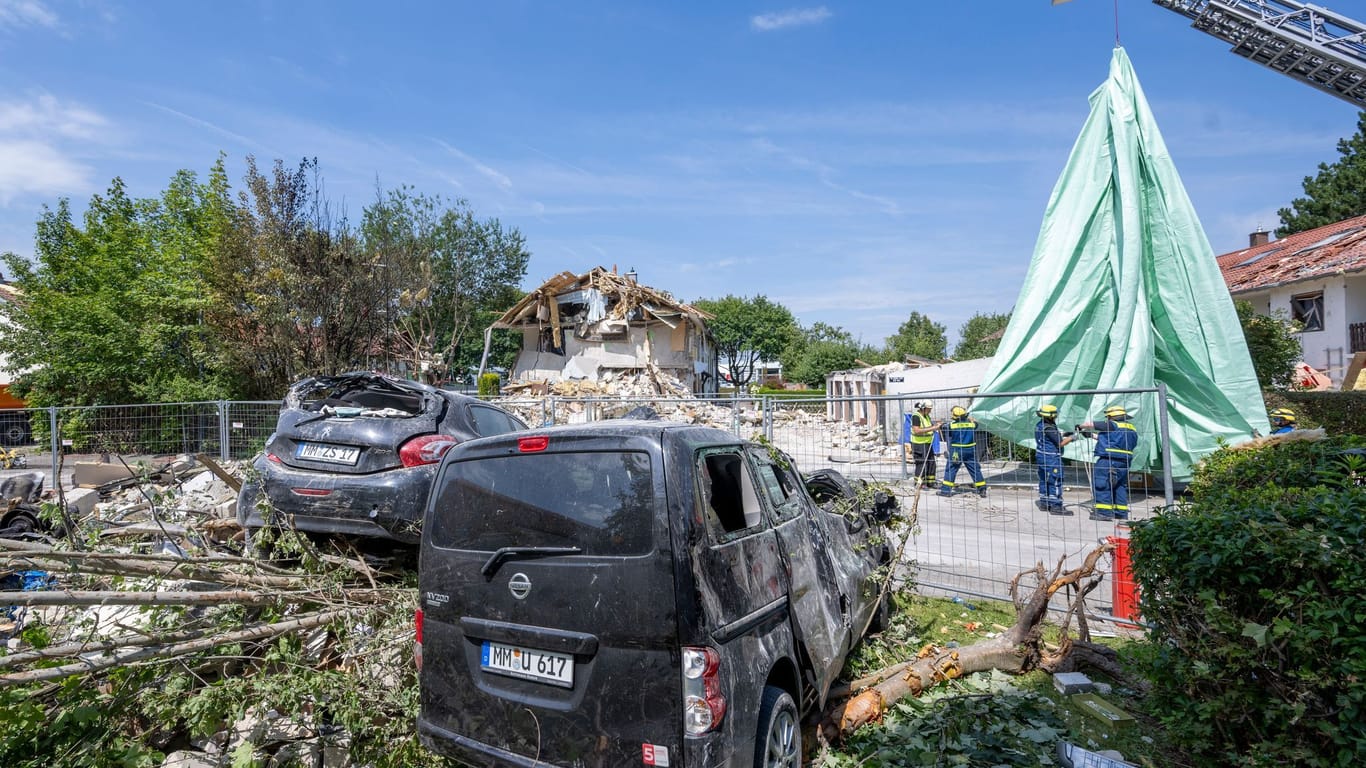 Reihenhaus in Memmingen eingestürzt