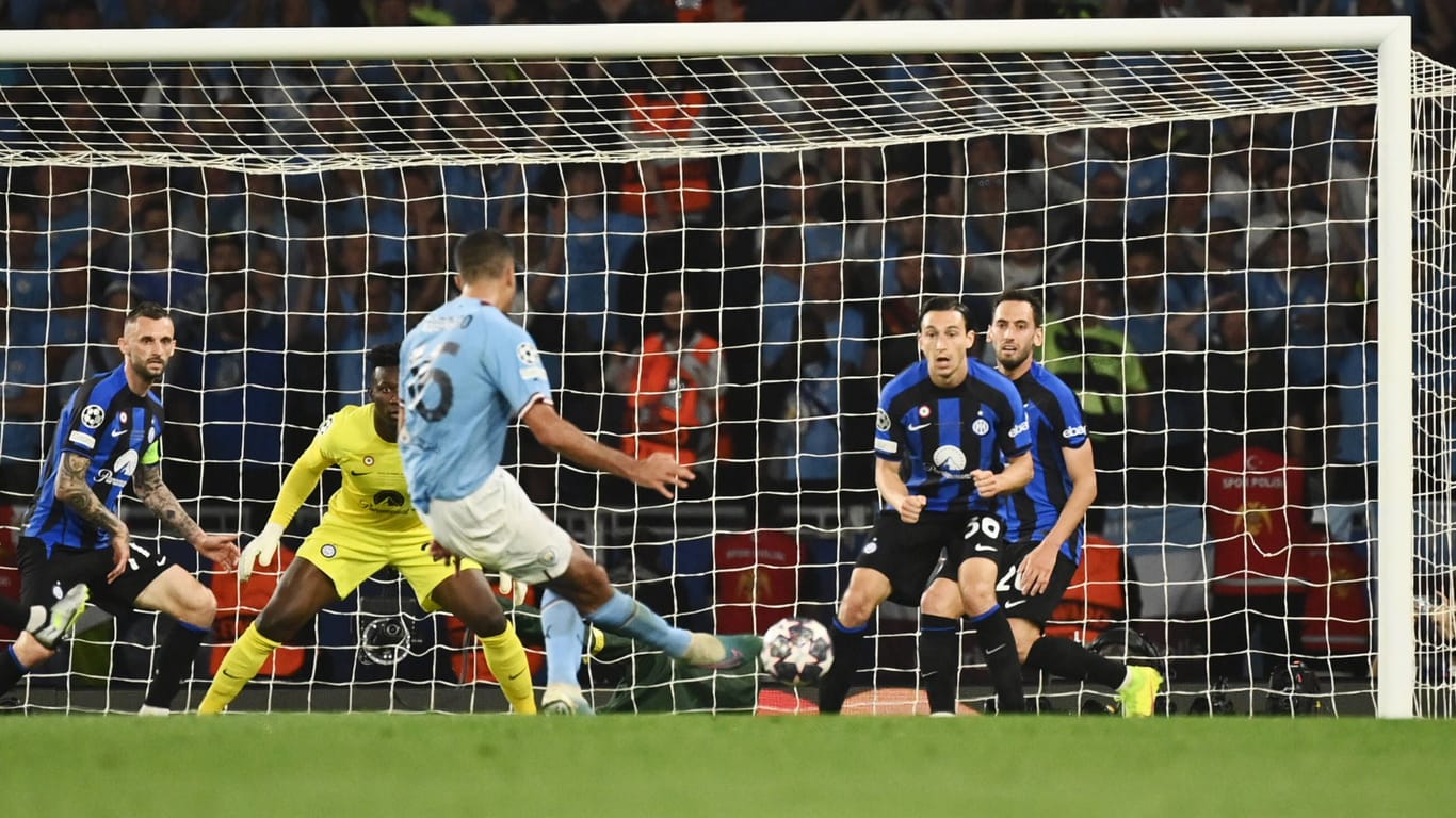 Matchwinner: Rodri erzielt den 1:0-Siegtreffer für Manchester City im Champions-League-Finale 2023.