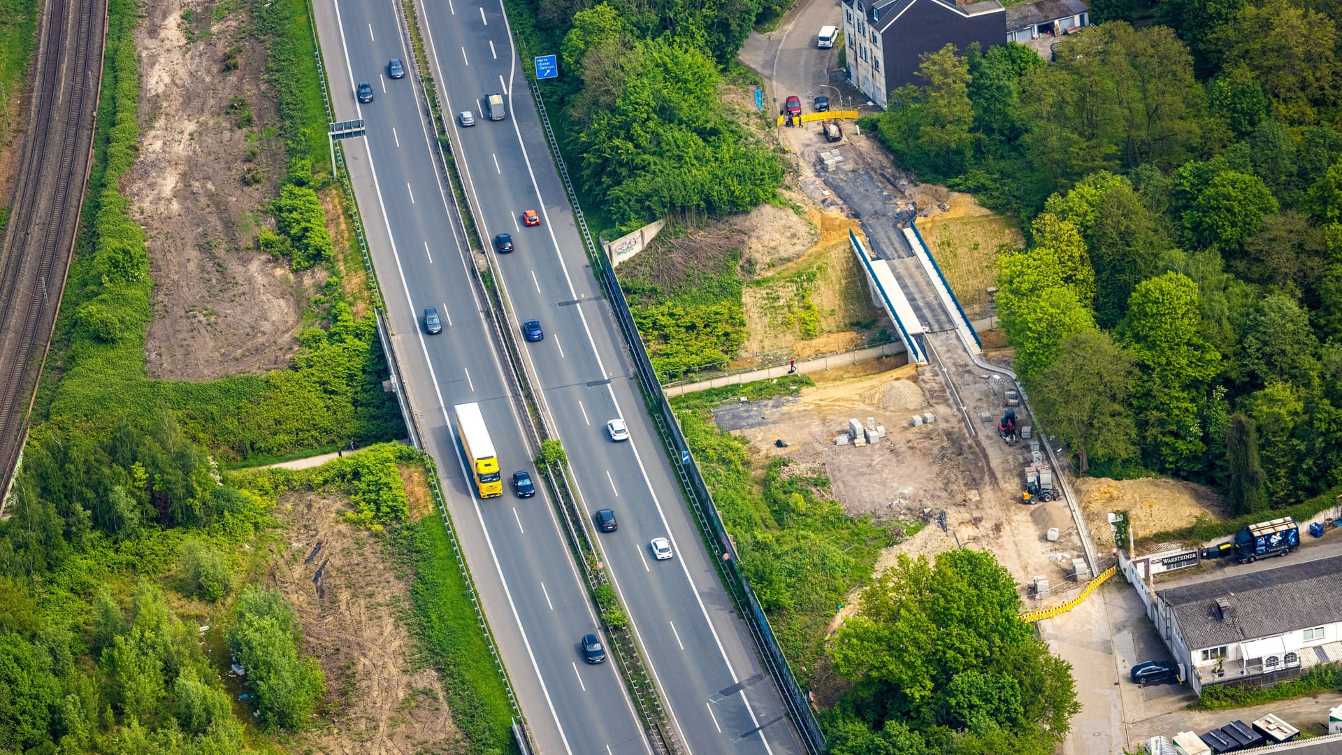 Baustelle an der A43 (Archivfoto): Die Autobahn wird am letzten Juli-Wochenende gesperrt.