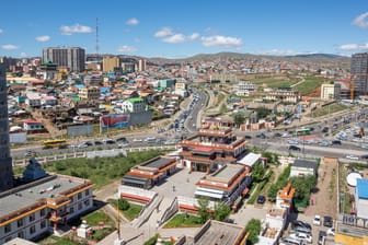 Blick auf die mongolische Hauptstadt