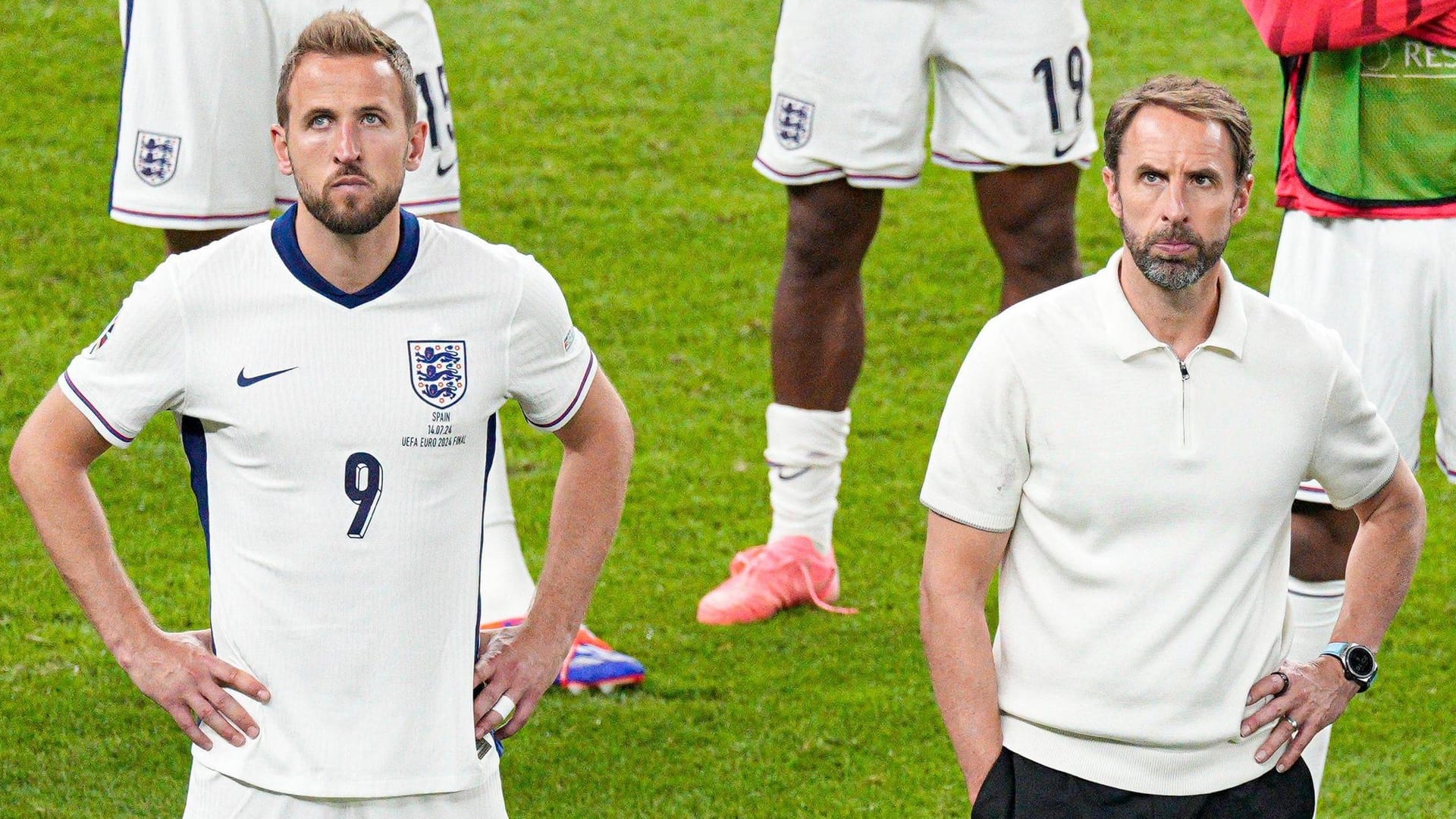 Leer ausgegangen: Englands Nationaltrainer Gareth Southgate (r.) und Mannschaftskapitän Harry Kane.