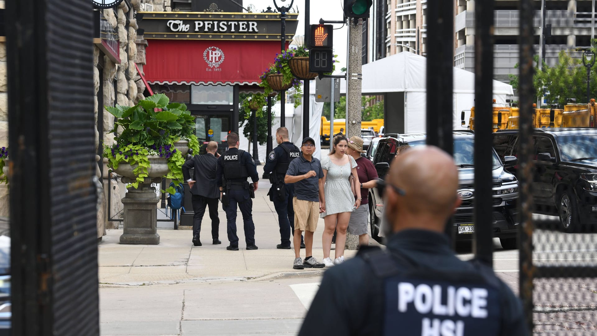 Strenge Sicherheitsvorkehrungen: Trumps Residenz in Milwaukee ist das "Pfister Hotel".